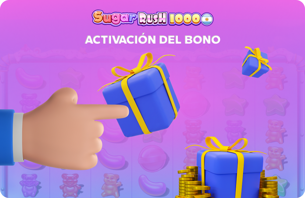 Tras realizar el depósito, el bono Sugar Rush se activa automáticamente y se abona en la cuenta de juego