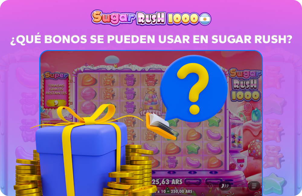 La tragamonedas Sugar Rush en Argentina ofrece varios bonos diferentes