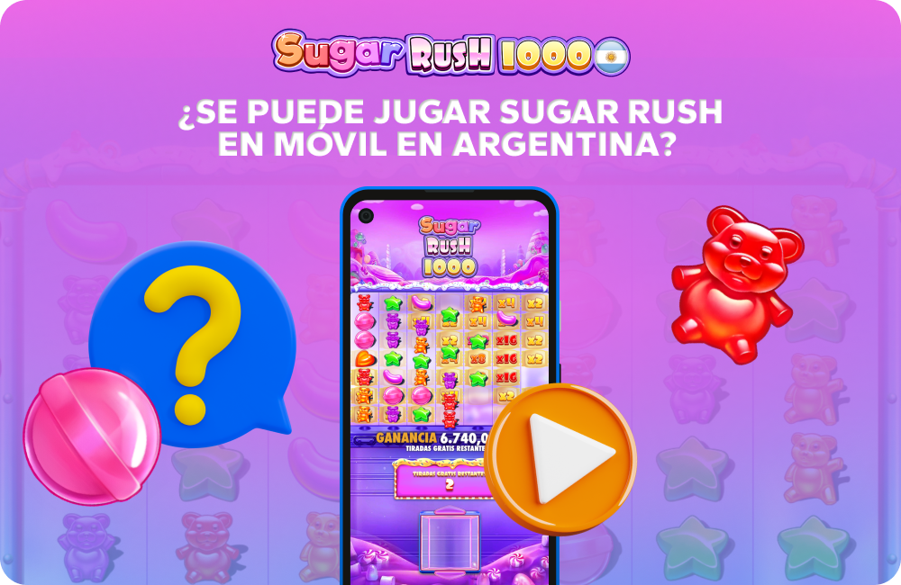 En Argentina, Sugar Rush está disponible en dispositivos móviles a través del navegador, sin necesidad de descargarlo