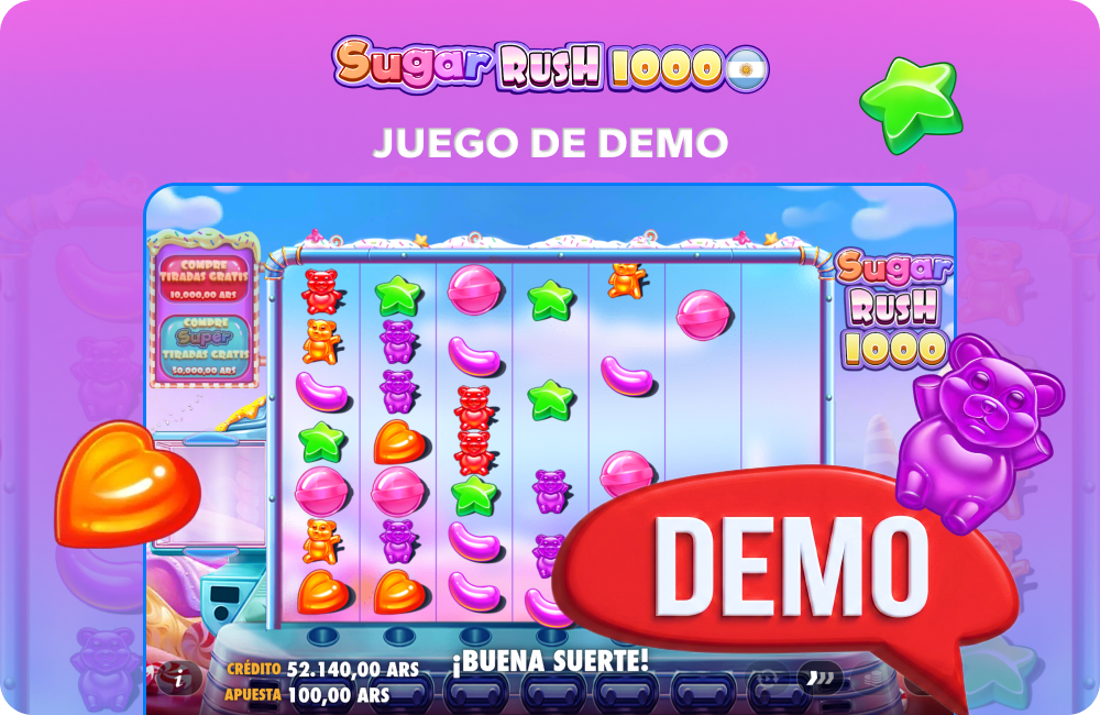 La demo de Sugar Rush te permite familiarizarte con la mecánica, las funciones y las estrategias de forma gratuita y sin ningún riesgo
