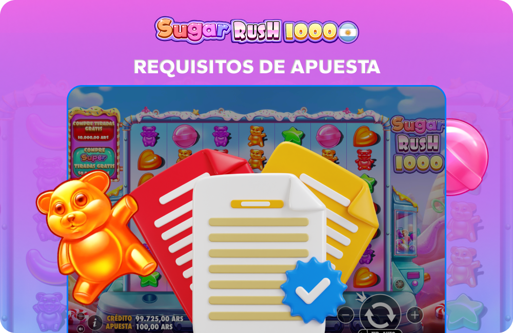 Antes de poder retirar sus ganancias, los jugadores de Argentina deben cumplir los requisitos de apuesta del bono en Sugar Rush