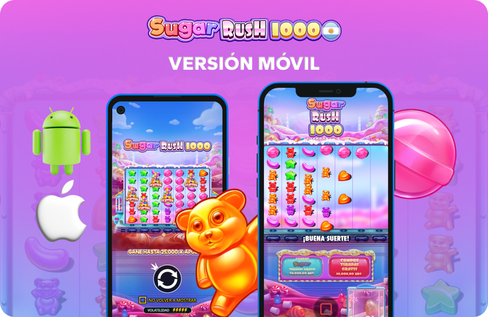 La versión móvil de Sugar Rush está optimizada para teléfonos inteligentes con Android y iOS